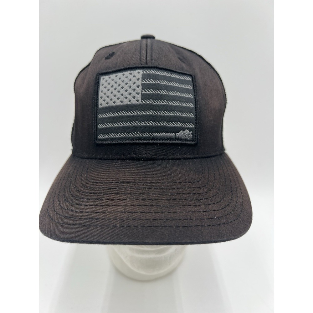 Hooey Black American Flag Patch Snapback Hat Mesh Back Cap‎ OSFA